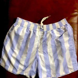NWT 🏊‍♀️ Les Canebiers Striped B/W Swim Shorts